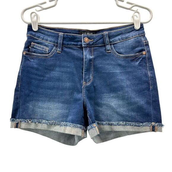 Judy Blue Cuffed Denim Jean Shorts Med - Picture 1 of 8